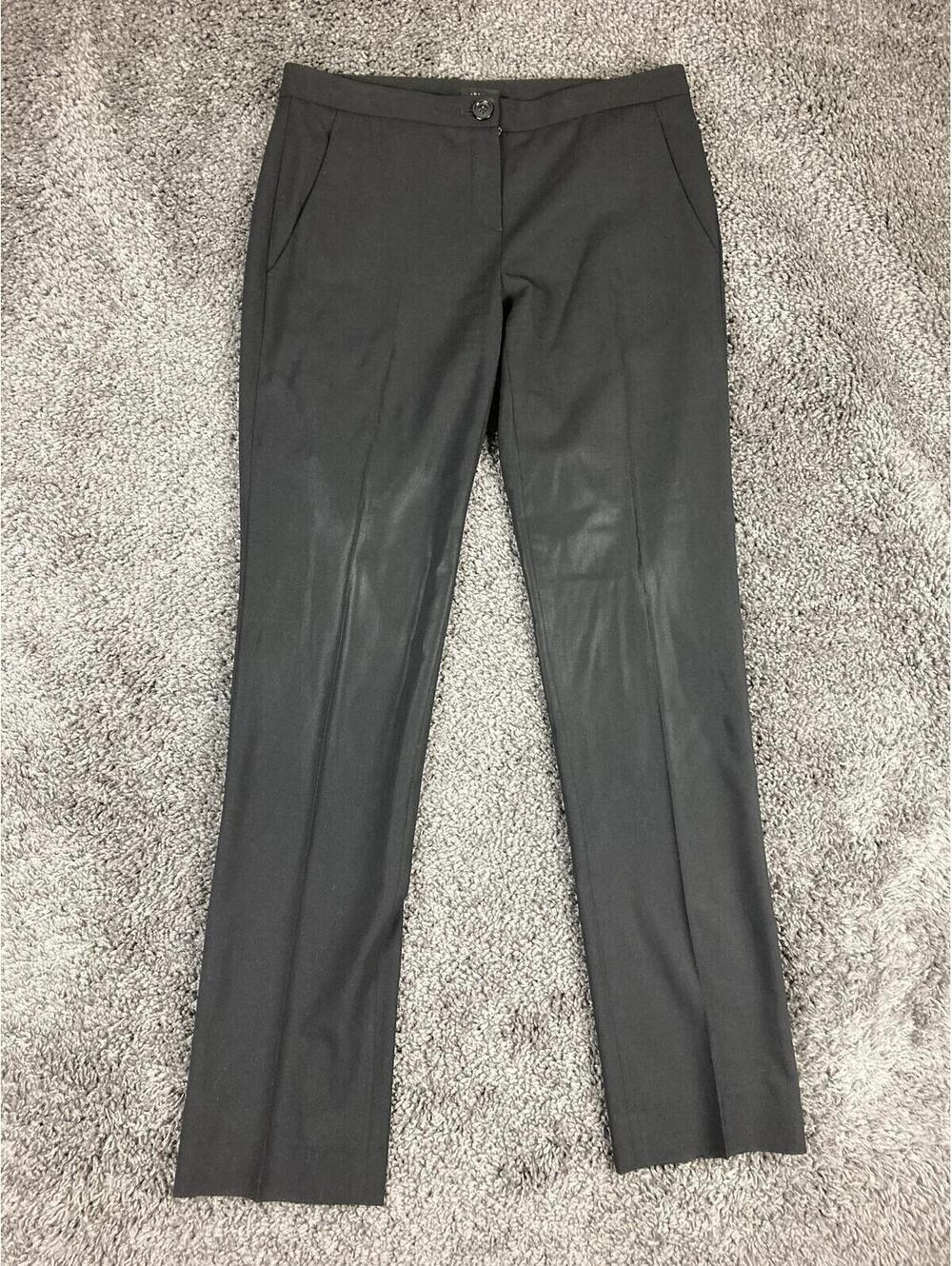 Theory Rosel Dress Pants Women’s Black Virgin Wool Stretch Trouser Size 6